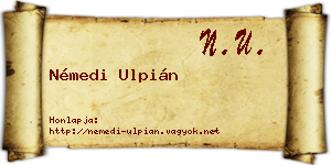 Némedi Ulpián névjegykártya